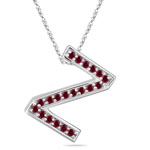 Ruby Initial Z Pendant