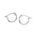 Youth Hoop Click Earrings in 14K White Gold