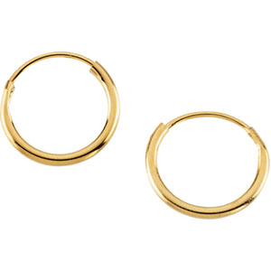 Youth Hoop Earrings in 14K Yellow Gold
