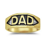 2 DIAMOND ANTIQUED DAD MEN'S RING
