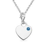 0.11 Cts Swiss Blue Topaz Solitaire Multi-Purpose Heart Charm Pendant in Silver