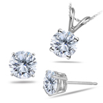 3.00 Cts Diamond Jewelry Set in Platinum