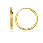 Endless Hoop Earrings in 14K Yellow Gold