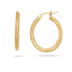 Polished Hoop Earrings in 14K Yellow Gold