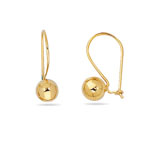 Ball Earrings in 14K Yellow Gold