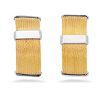 Designer Cable Earrings in 14K Two Tone Gold