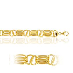 Alternate Triple Link in 14K Yellow Gold