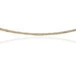Mirror Spring Pop Corn Necklace in 14K Two Tone Gold