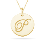 Initial P Pendant in 14K Yellow Gold