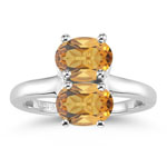 1.98 Cts Citrine Ring in Silver