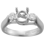 0.37 Cts Diamond Engagement Trellis Ring Setting in Platinum