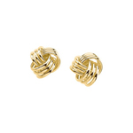 Knot Earring with Backs in 14K Yellow Gold