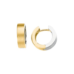 Two Tone Hinged Earrings in 14K Two Tone Gold