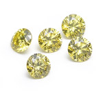 3.1 mm-0.62 Cts Loose Round Canary Yellow Diamonds-AA quality