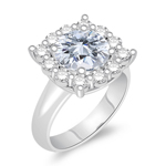 2.60 Cts Diamond Engagement Ring in 14K White Gold