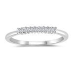 0.18 Cts Diamond Wedding Band in 14K White Gold