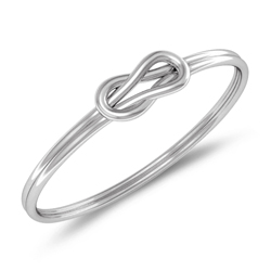 Love Knot Bangle in 14K White Gold