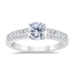 1.24 Cts Diamond Engagement Ring in 14K White Gold
