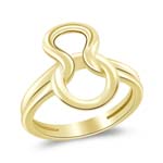 North-South Love Knot Ring in 14K Yellow Gold