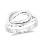 Plain Love Knot Ring in 14K White Gold