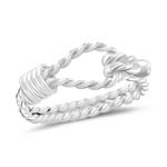 Braided Love Knot Ring in 14K White Gold