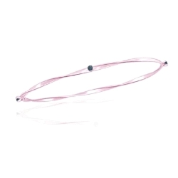 0.13 Cts Blue Diamond Twisted Bangle in 14K Pink Gold