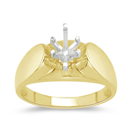 Solitaire Ring Setting in 10K Yellow Gold