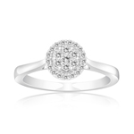 1/4 Cts Diamond Ring in 14K White Gold