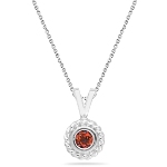 0.35 Cts Mystic Ecstasy Topaz Solitaire Pendant in Silver