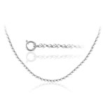 Singapore Chain in 10K White Gold - 18 inches