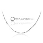 Singapore Chain in 14K White Gold -18 inches