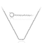 Round Cable Link Chain in 14K White Gold - 16 inches