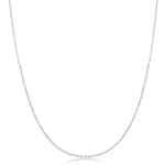 Cable Link Chain in 14K White Gold -18 inches