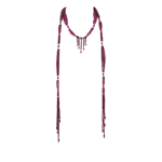 1490.00 Cts Faceted Beads AA Ruby & Pearl Necklace in Sterling Silver