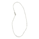 13.00 Cts White Diamond Rough Bead Necklace Strand in Silver