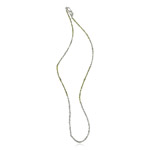 17.00 Cts Yellow & Light Grey Diamond Rough Bead Necklace Strand in Silver