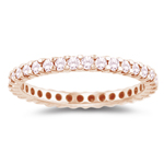 1/3 Cts Natural Pink Diamond Ring in 10K Pink Gold-Eternity