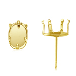 Earring Setting ( Pair ) in 10K Yellow Gold