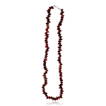 125.00 Cts Garnet Bead Necklace in Silver