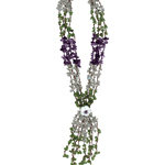 350.00-400.00 Cts Peridot & Amethyst & Crystal Quartz Necklace