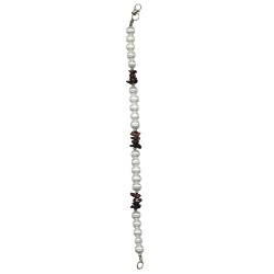 Garnet & Freshwater Cultured Pearl Bracelet in Silver