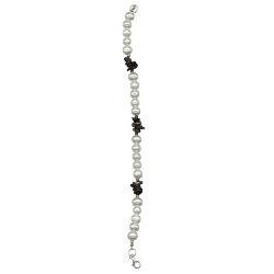 Smokey Quartz & Freshwater Cultured Pearl Bracelet in Silver