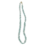 Natural Aquamarine Briolette Necklace in 14K Yellow Gold