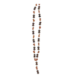 Carnelian Chips Bead & Maroon  Freshwater Cultured Pearl Necklace in Silver