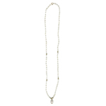 Single Strand Pearl & Gold Ball Necklace in 14K Yellow Gold
