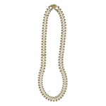 Freshwater Cultured Pearl & 4 mm Gold Balls Necklace in 14K Yellow Gold
