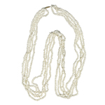 280.00 Cts Four Strand Pearl Necklace in 14K Yellow Gold