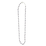 3 mm Amethyst Faceted Beads Necklace in Sterling Silver