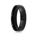 5 mm Black Domed Tungsten Wedding Band