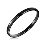 2 mm Black Domed Tungsten Wedding Band